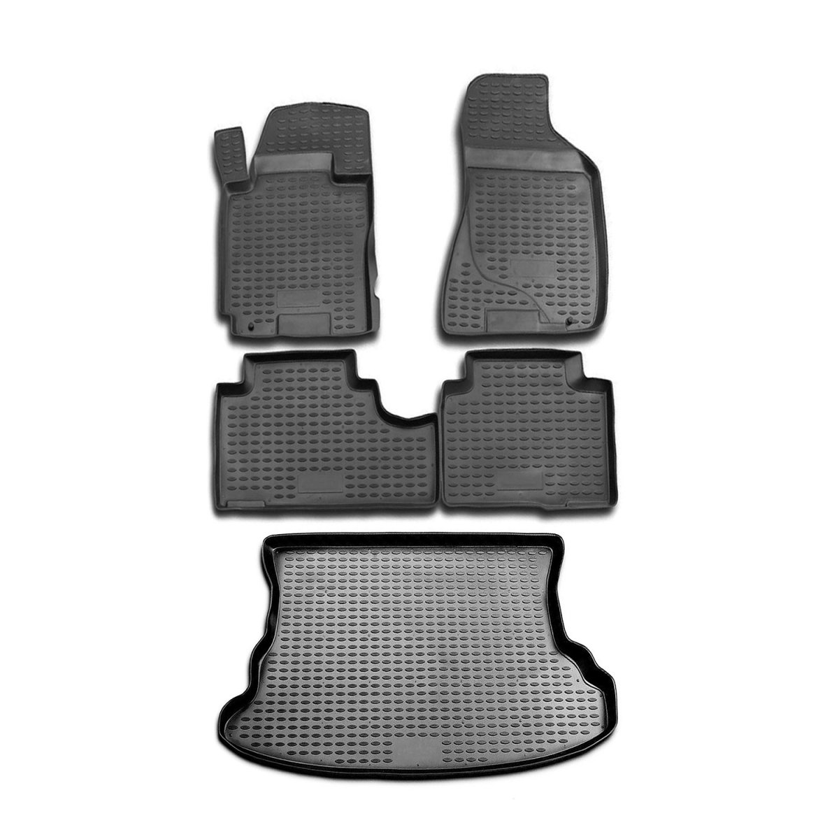 KIA SPORTAGE 3D Floor-Trunk Mats - Omac - SUV KIT - Black - '05-'10